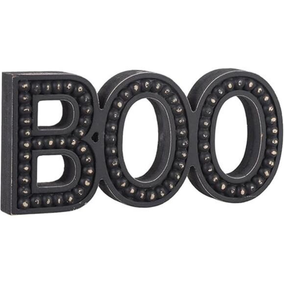 Halloween Boo Sign, Boo Letter Halloween Decorations For Home, Wooden Boo Sign - Picture 7 of 7